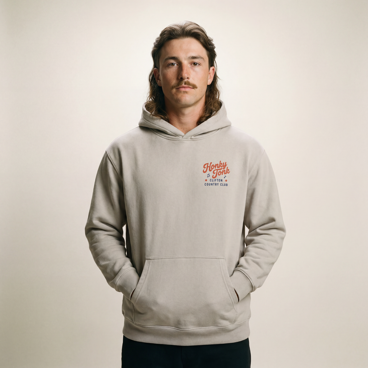 Honky Tonk Hoodie Faded Bone