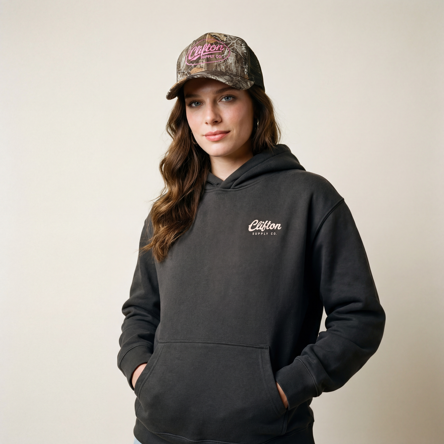 Clifton Camo Hat Pink