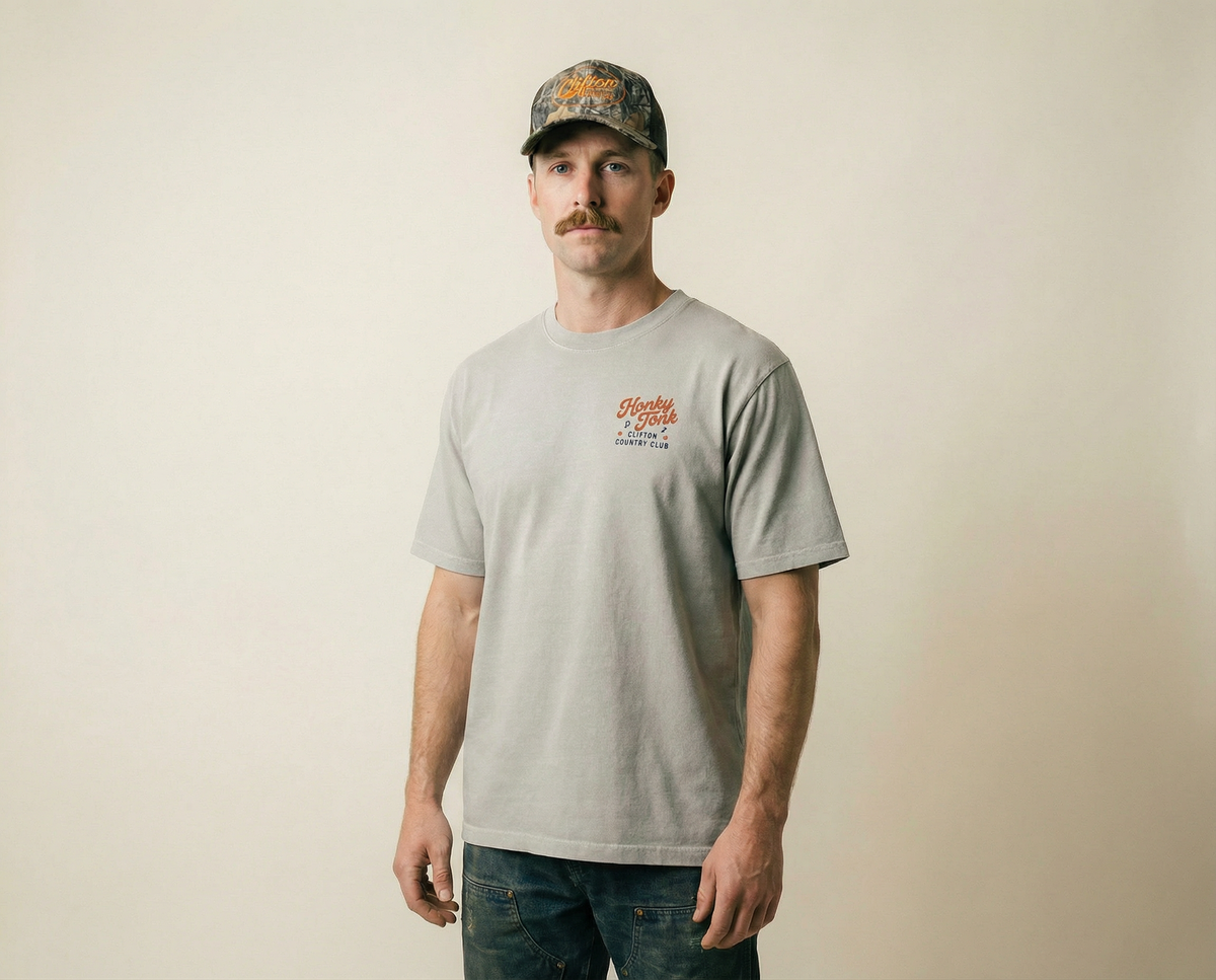 Honky Tonk Tee Faded Bone