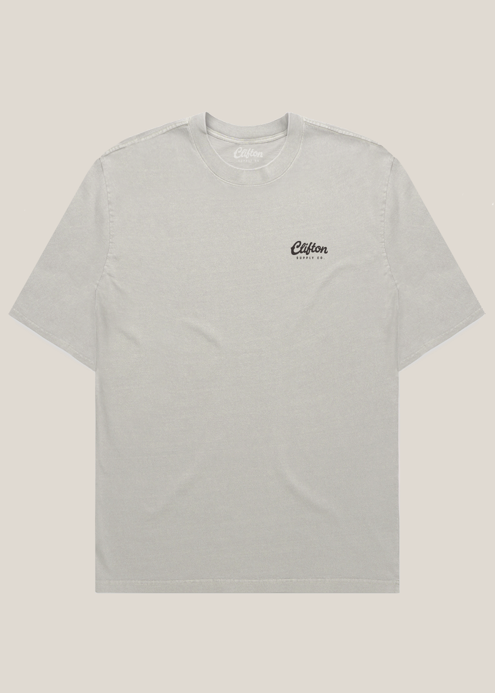 Clifton Logo Tee Faded Bone