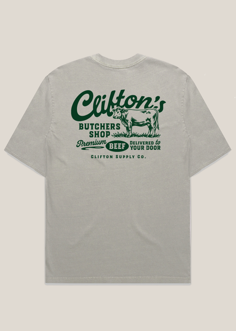 Butcher Shop Tee Faded Bone