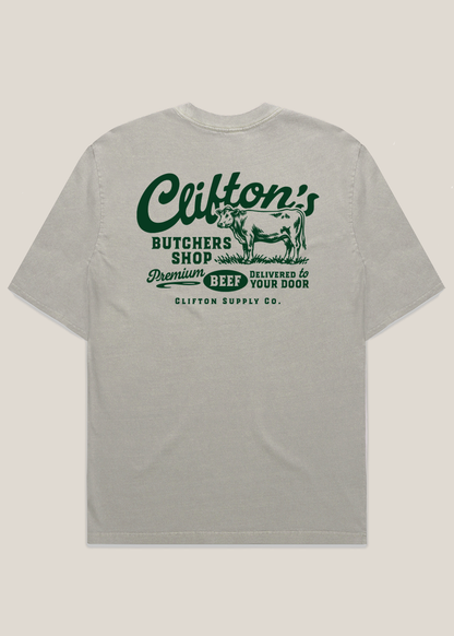 Butcher Shop Tee Faded Bone