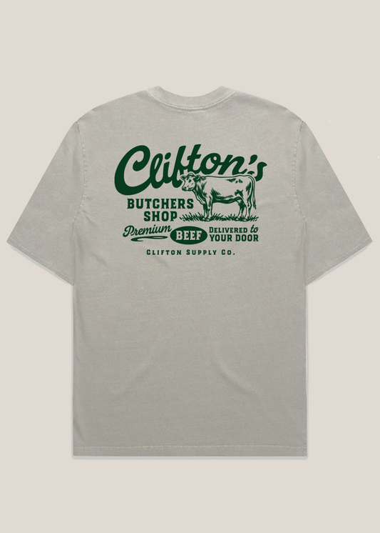 Butcher Shop Tee Faded Bone