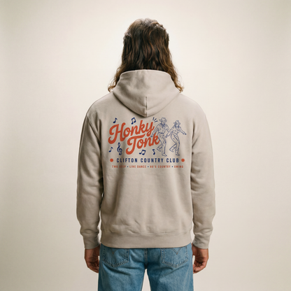 Honky Tonk Hoodie Faded Bone