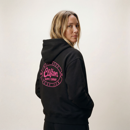 Women's Clifton Logo Hoodie Faded Black