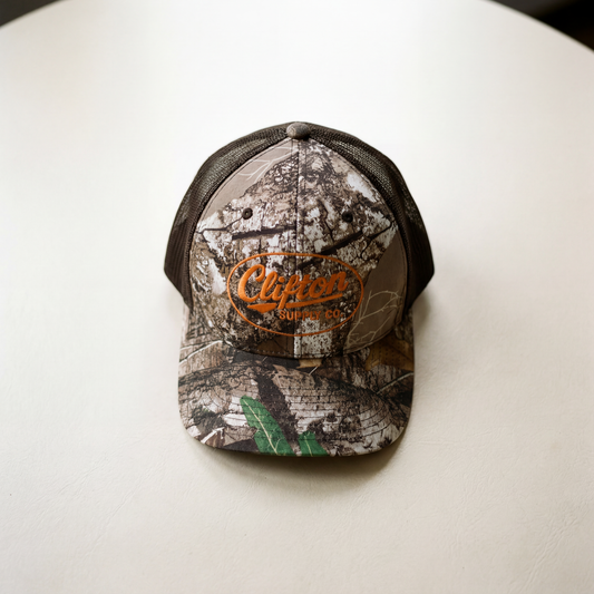 Clifton Camo Hat Orange