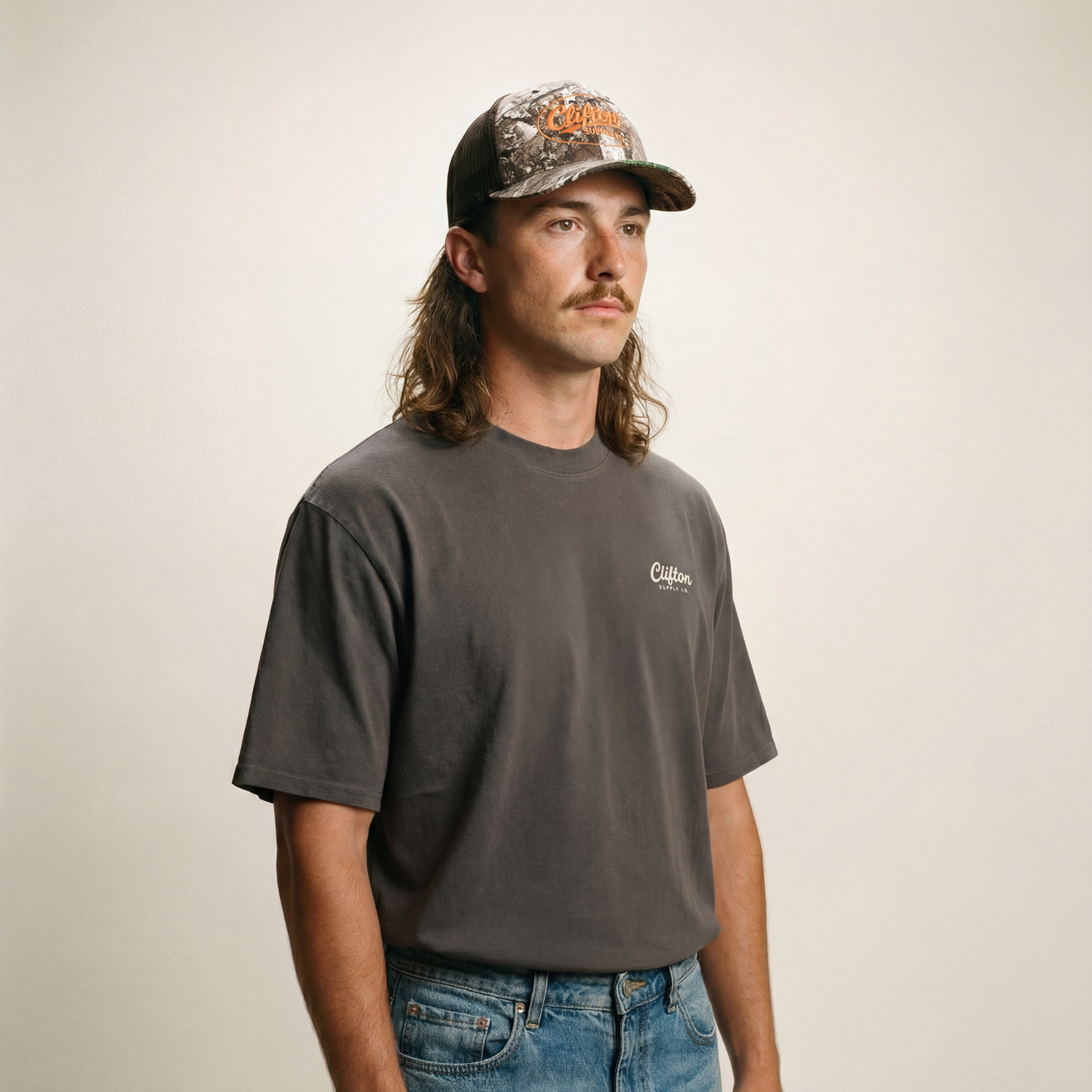 Clifton Camo Hat Orange