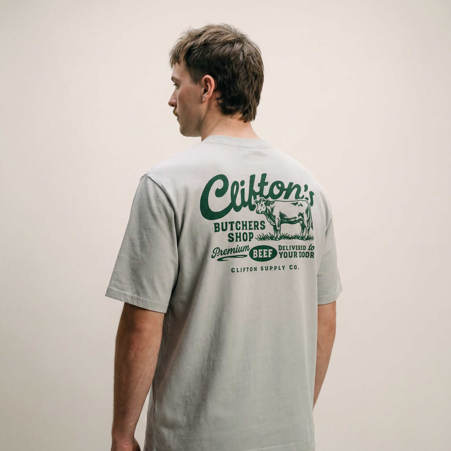 Butcher Shop Tee Faded Bone