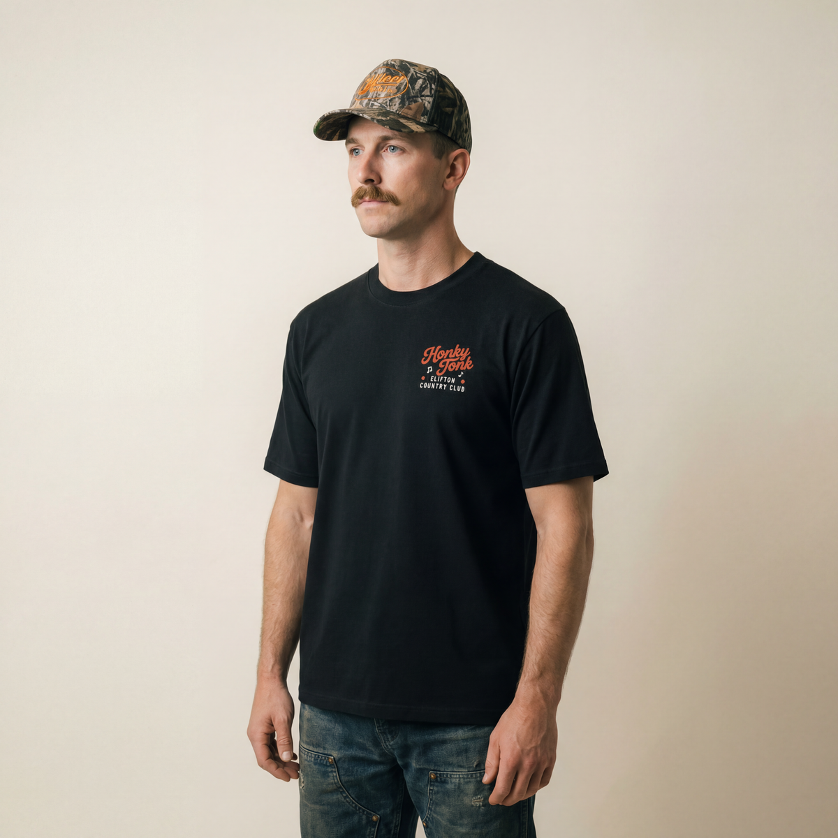 Honky Tonk Tee Faded Black