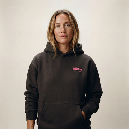 Women's Clifton Logo Hoodie Faded Black