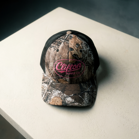 Clifton Camo Hat Pink