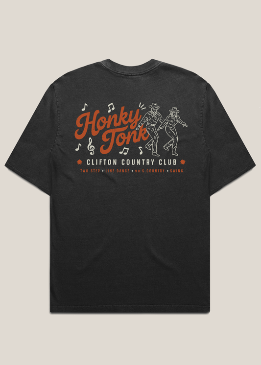 Honky Tonk Tee Faded Black