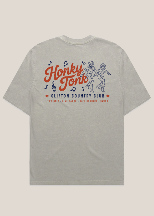 Honky Tonk Tee Faded Bone
