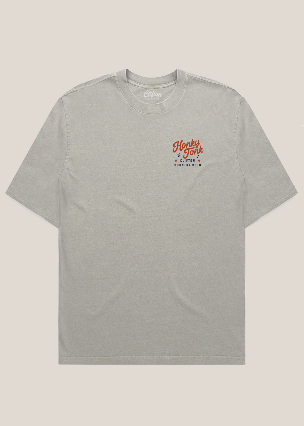 Honky Tonk Tee Faded Bone