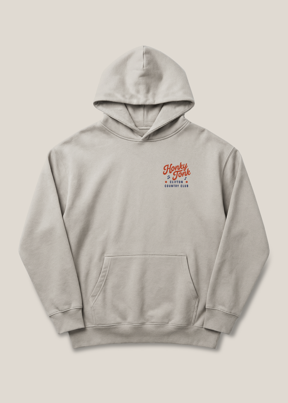 Honky Tonk Hoodie Faded Bone