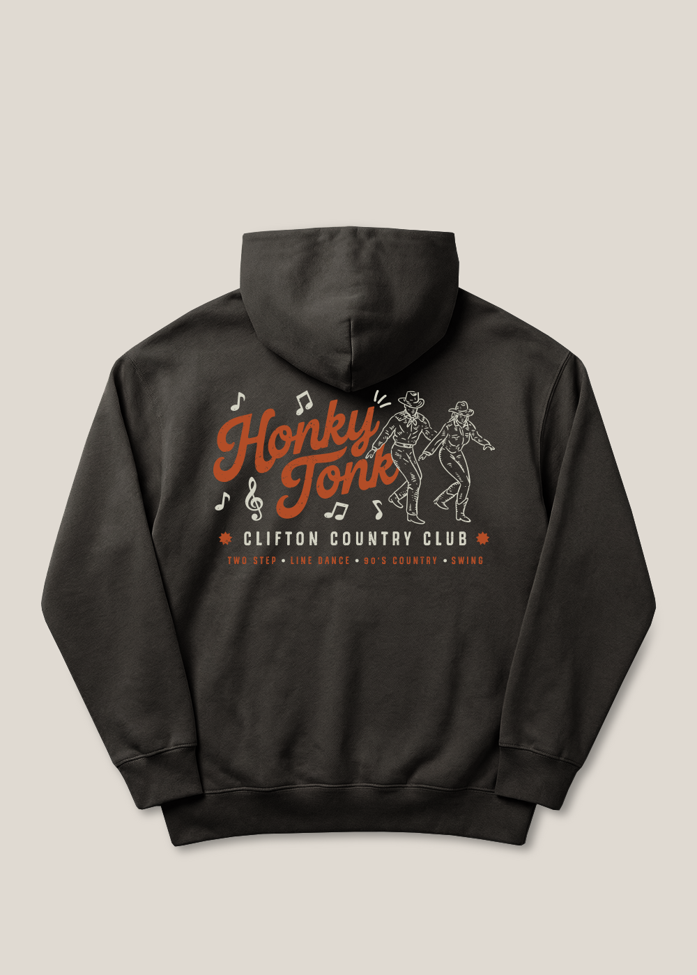 Honky Tonk Hoodie Faded Black