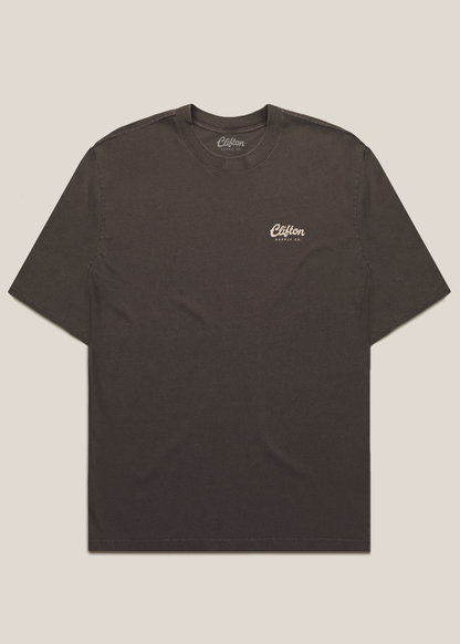 Clifton Logo Tee Faded Brown