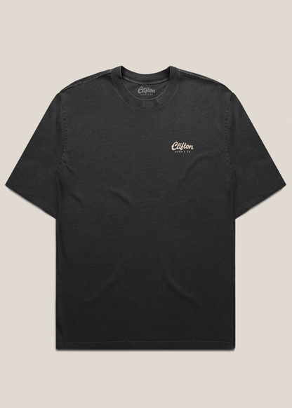Clifton Logo Tee Faded Black