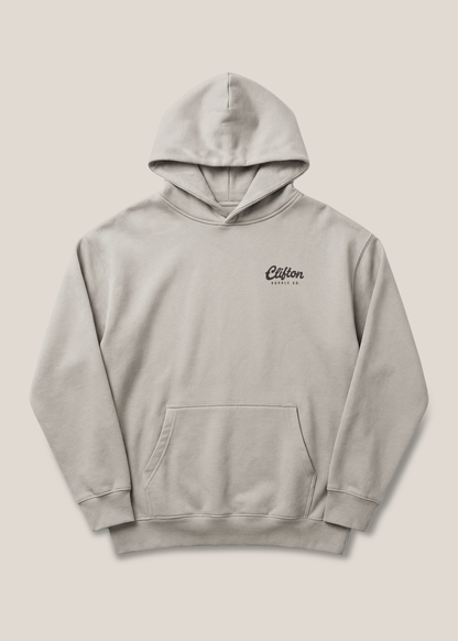 Clifton Logo Hoodie Faded Bone