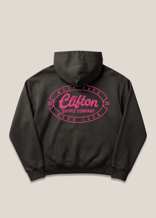 Women's Clifton Logo Hoodie Faded Black