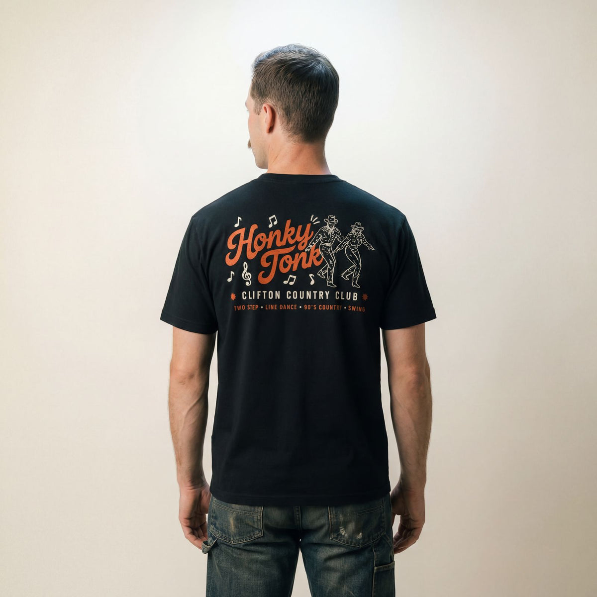 Honky Tonk Tee Faded Black