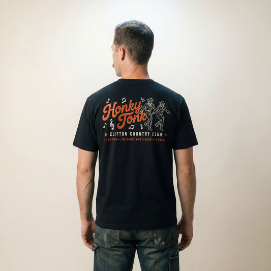 Honky Tonk Tee Faded Black
